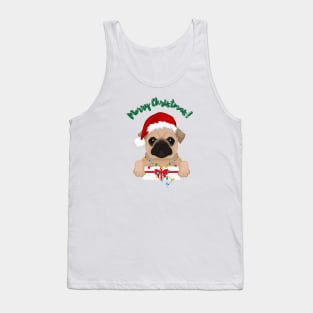 Festive Christmas Pug | Christmas Dogs | Christmas T-Shirt | Ugly Christmas Sweater Tank Top